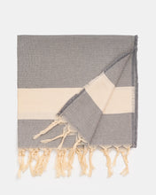 Φόρτωση εικόνας στο εργαλείο προβολής Συλλογής, grey fishbone hammam towel made of recycled cotton