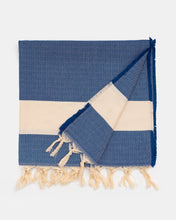 Φόρτωση εικόνας στο εργαλείο προβολής Συλλογής, blue fishbone hammam towel made of recycled cotton