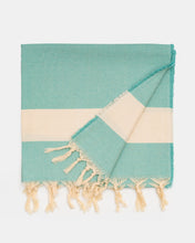 Φόρτωση εικόνας στο εργαλείο προβολής Συλλογής, turquoise fishbone hammam towel made of recycled cotton