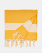 Φόρτωση εικόνας στο εργαλείο προβολής Συλλογής, yellow fishbone hammam towel made of recycled cotton