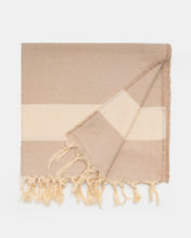Φόρτωση εικόνας στο εργαλείο προβολής Συλλογής, beige fishbone hammam towel made of recycled cotton