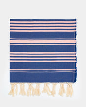 Φόρτωση εικόνας στο εργαλείο προβολής Συλλογής, striped blue light pink hammam towel made of recycled cotton