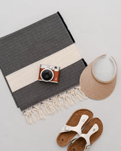 Φόρτωση εικόνας στο εργαλείο προβολής Συλλογής, black fishbone hammam towel made of recycled cotton