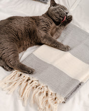 Φόρτωση εικόνας στο εργαλείο προβολής Συλλογής, grey fishbone hammam towel made of recycled cotton